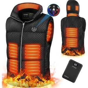 TTYHC Heated Vest for Men Women with 15000mAh Battery, Lightweight Heated  XXL